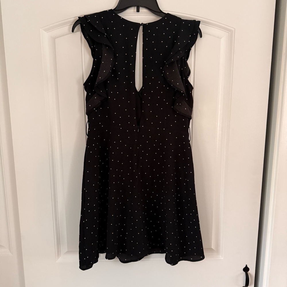FAVLUX Black Mini Dress with Polka Dots - Picture 2 of 5